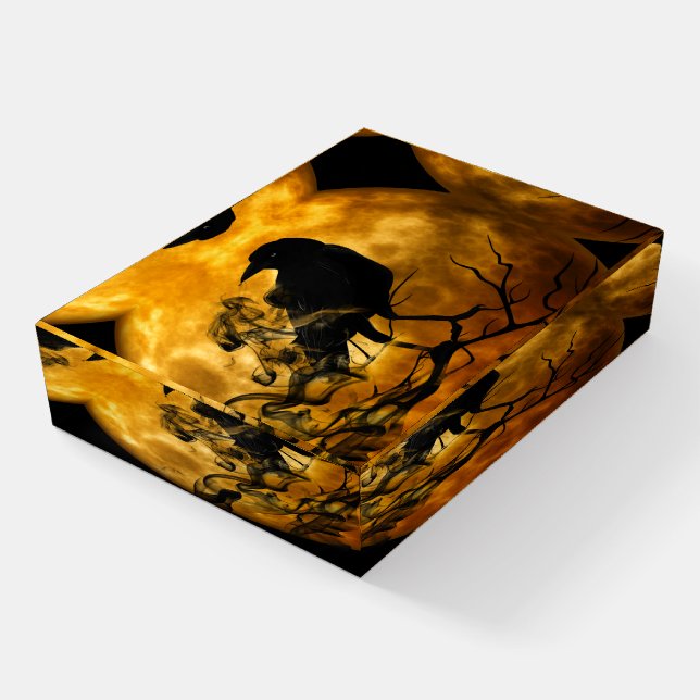 moon raven paperweight (Angled)