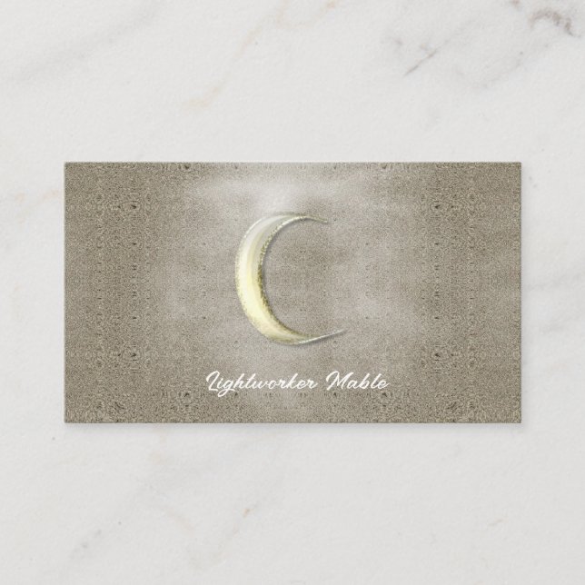 Moon, Reiki, Spiritual, Watercolor Business Cards (Front)