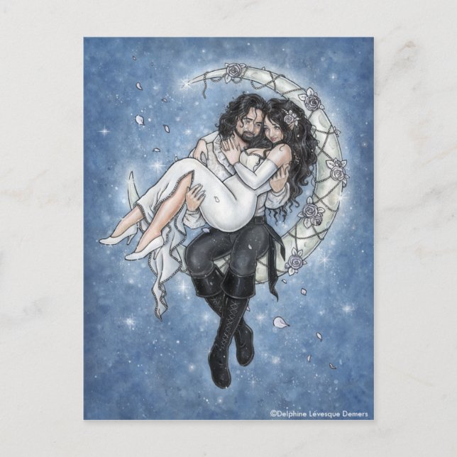 Moon Riders Romantic Love Postcard (Front)