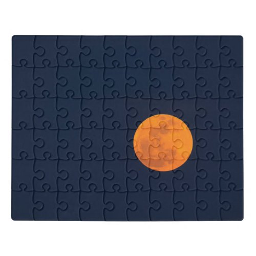 Moon Rise of the Super Moon  Savannah Georgia Jigsaw Puzzle
