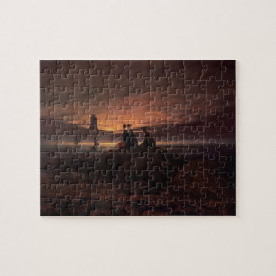 Moon Rising Over the Sea, 1822 (oil on canvas) Jigsaw Puzzle