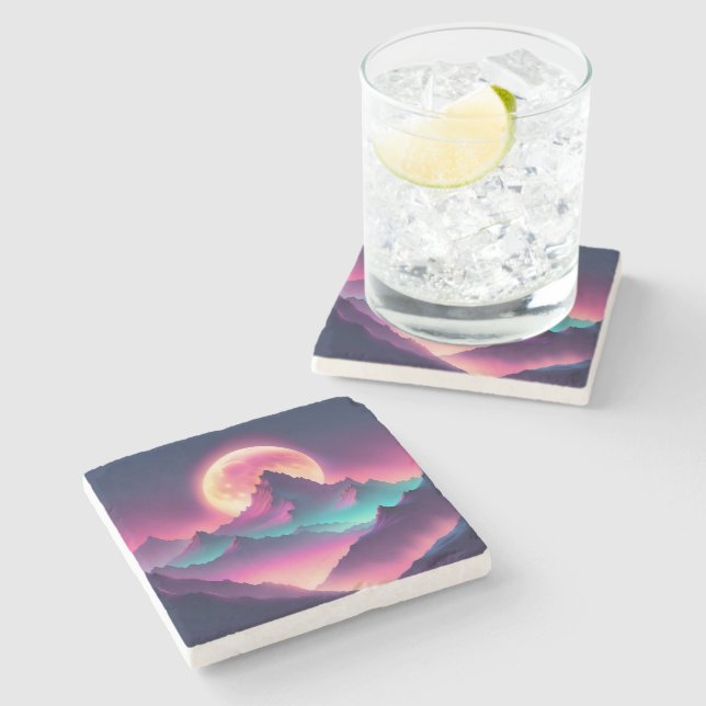 moon rising stone coaster (Side)