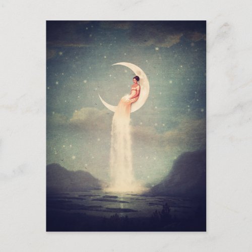 Moon River Lady Postcard
