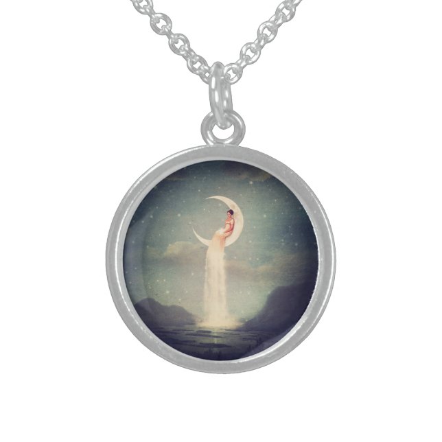 Moon River Lady Sterling Silver Necklace (Front)