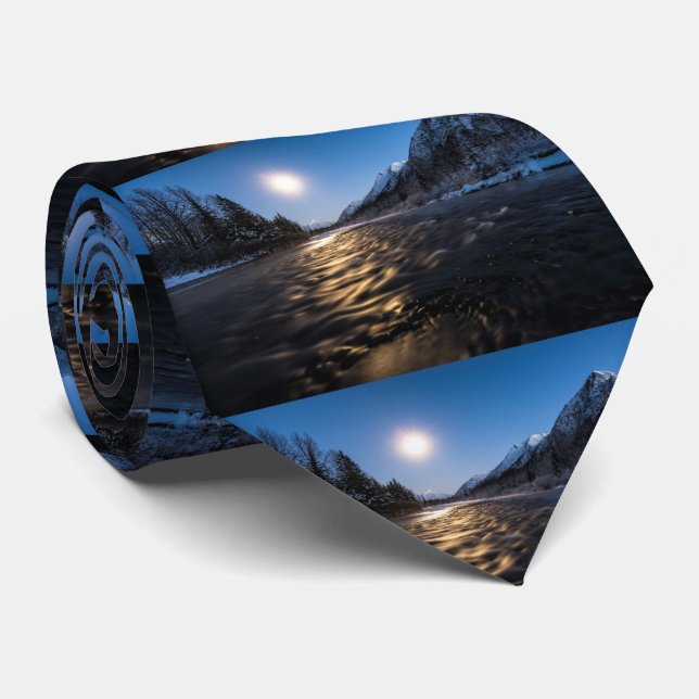 Moon River Neck Tie (Rolled)