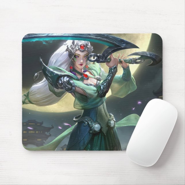 Moon Scorn Gaming Mousepad | Night Warrior theme (With Mouse)