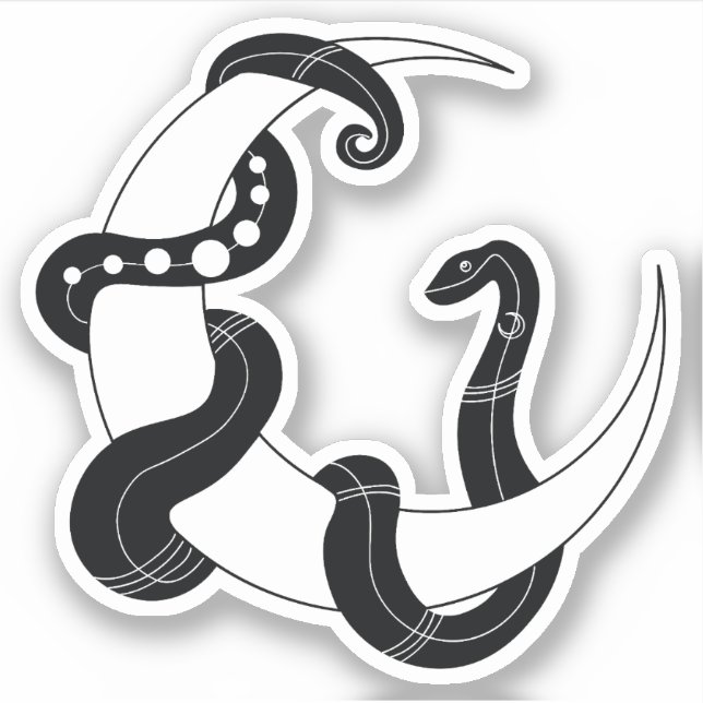 Moon Serpent Sticker (Front)