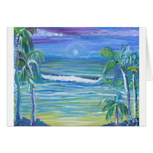 moon set beach cards (Front Horizontal)