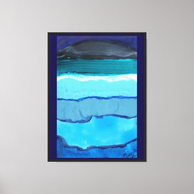 Moon Set on The Waters Canvas Print (Front)