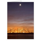 Moon setting over San Francisco on hazy December (Front)