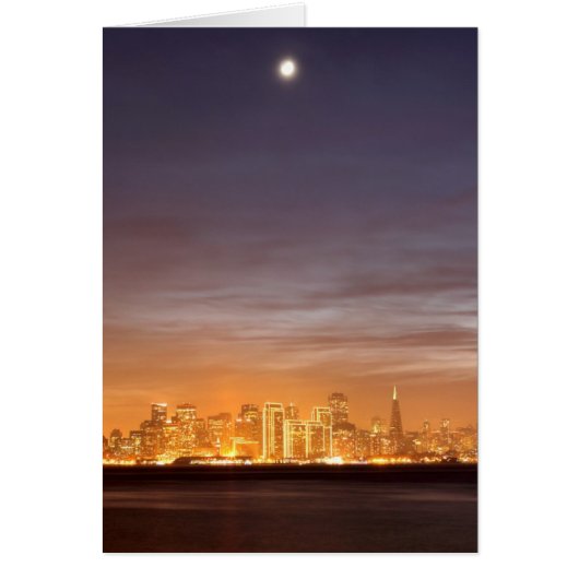 Moon setting over San Francisco on hazy December (Front)