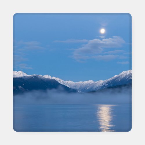 Moon Setting  Seabeck Washington Coaster Set