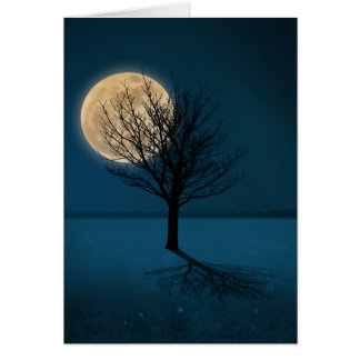 moon shadow blank greeting card