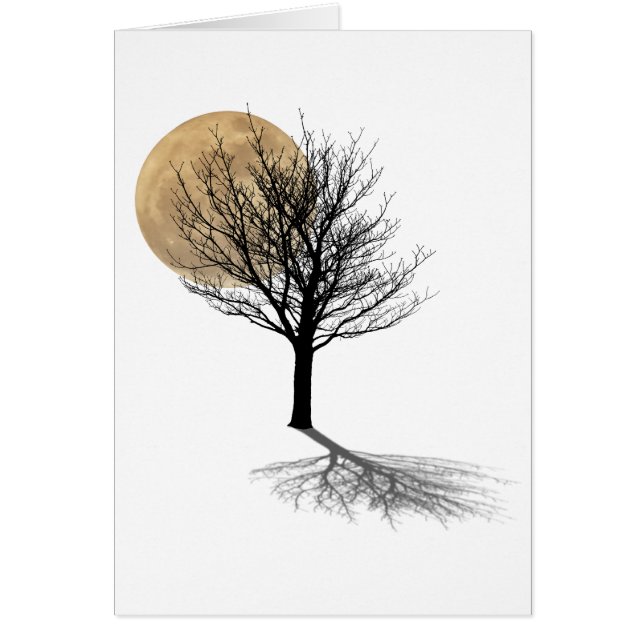 moon shadow blank greeting card (Front)