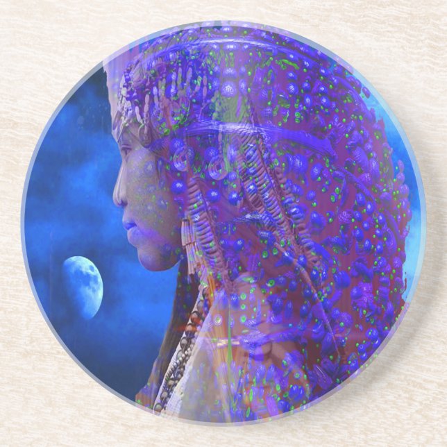 Moon Shadow Sandstone Coaster (Front)