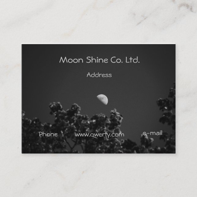Moon Shine Business Card (Front)