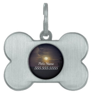Moon Silhouette Pet Tag