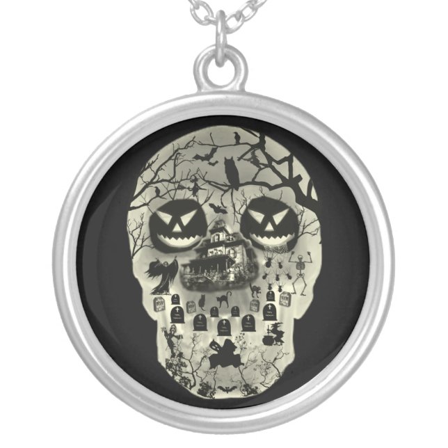 Moon Skull Necklace (Front)