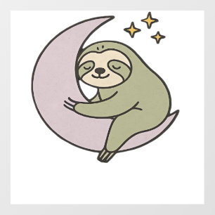 Moon Sloth Classic T-Shirt Wall Decal