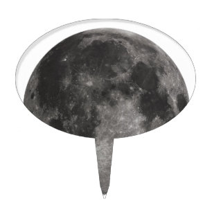 Moon Space Office Party Shower Peace Love Art Cake Topper