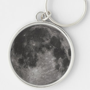 Moon Space Office Party Shower Peace Love Art Keychain
