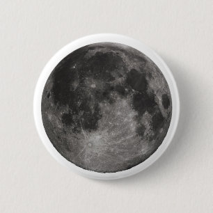 Moon Space Office Party Shower Peace Love Art Pinback Button