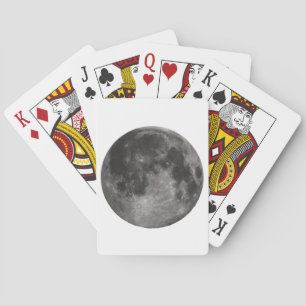 Moon Space Office Party Shower Peace Love Art Poker Cards