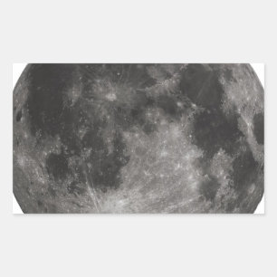 Moon Space Office Party Shower Peace Love Art Rectangular Sticker
