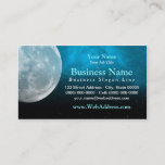 Moon / Space Photo Business Card - Aqua at Zazzle