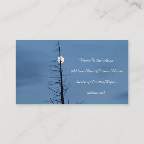 Moon Speared By Tree Business Card