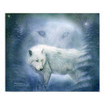 Moon Spirit 2 - White Wolf Fine Art Poster/Print Poster