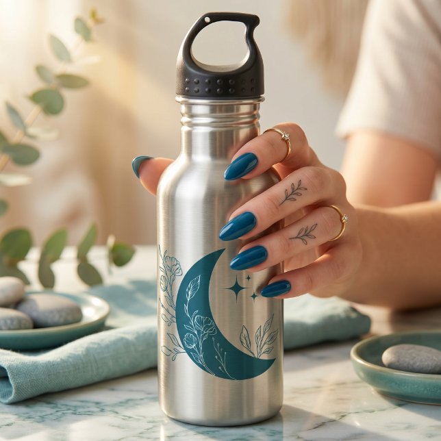 Moon Stainless Steel Water Bottle (Creator Uploaded)