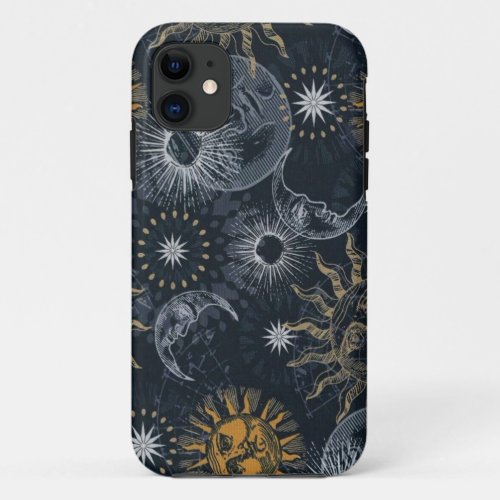 Moon Star and Sun Astrology iPhone 11 Case