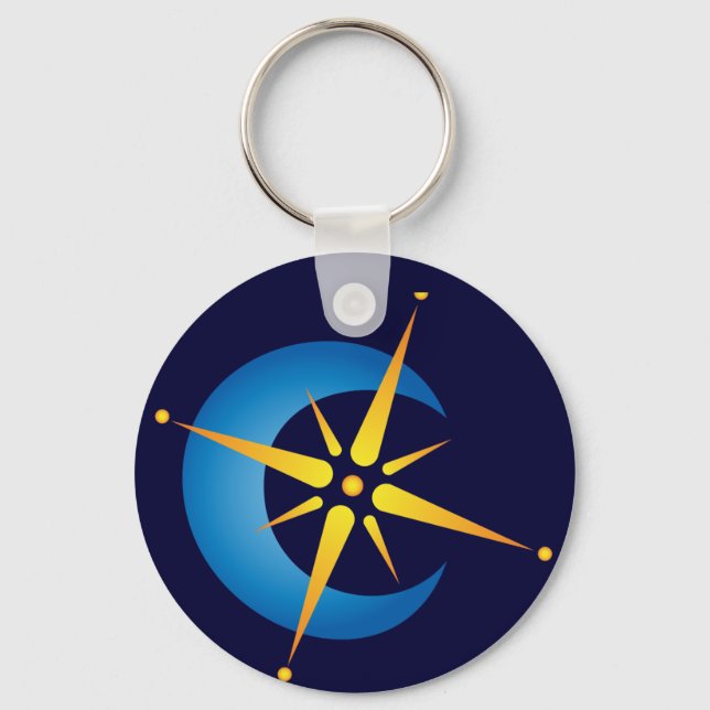 Moon & Star Keychain (Front)