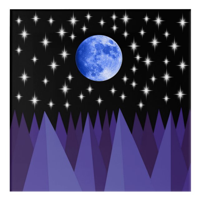 Moon Starlight Acrylic Wall Art (Front)