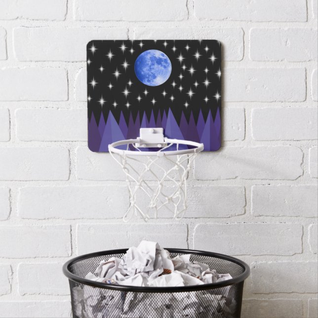Moon Starlight Mini Basketball Hoop (In Situ)