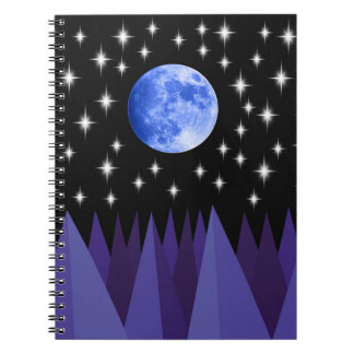 Moon Starlight Spiral Photo Notebook