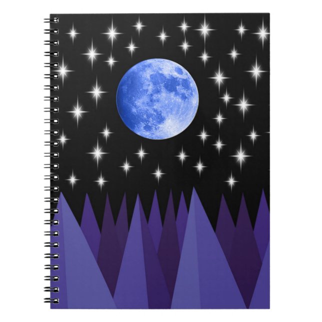 Moon Starlight Spiral Photo Notebook (Front)