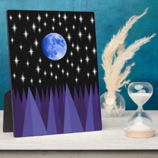 Moon Starlight Tabletop Plaque with Easel
