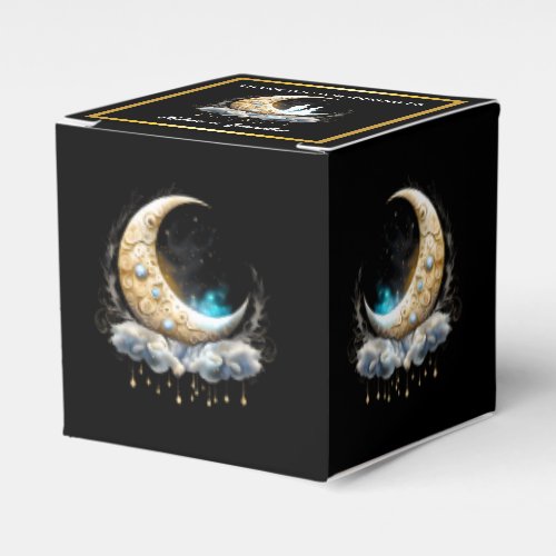 Moon starry night sky chic luna stars favor boxes