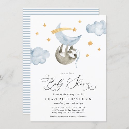 Moon & Stars Baby Animal Blue Boy Baby Shower Invitation - Moon & Stars Baby Animal Blue Boy Baby Shower Invitation
Message me for any needed adjustments :)