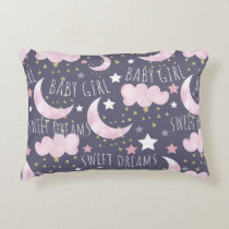 Moon Stars Baby Girl Nursery Baby  Accent Pillow