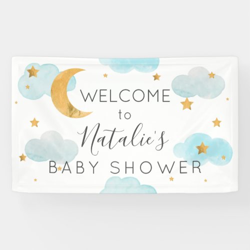 Moon  Stars baby shower banner