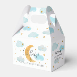 Moon &amp; Stars  Baby Shower blue clouds Favor Boxes