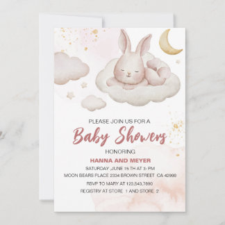 Moon Stars Baby Shower Books Enclosure Card