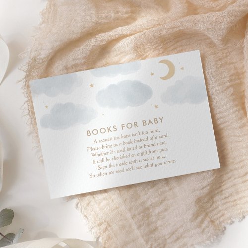Moon Stars Baby Shower Books For Baby Request Enclosure Card