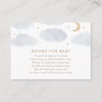 Moon Stars Baby Shower Books For Baby Request Enclosure Card