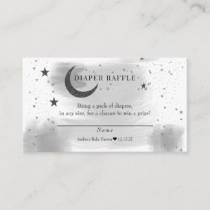 Moon Stars Baby Shower Diaper Raffle Enclosure Card