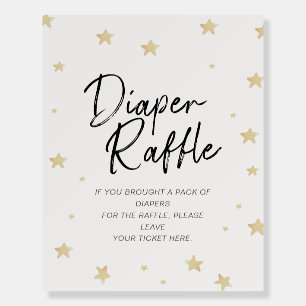 Moon Stars Baby Shower Diaper Raffle Sign