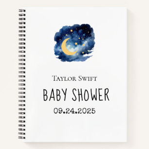 Moon & Stars Baby Shower Gift Tracker Notebook